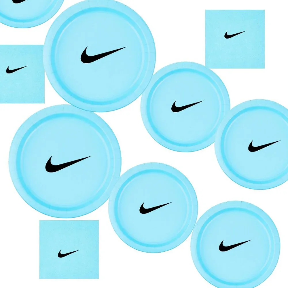 Custom Retro Basketball Party Tableware Set | Blue with Black Design | 45PCS